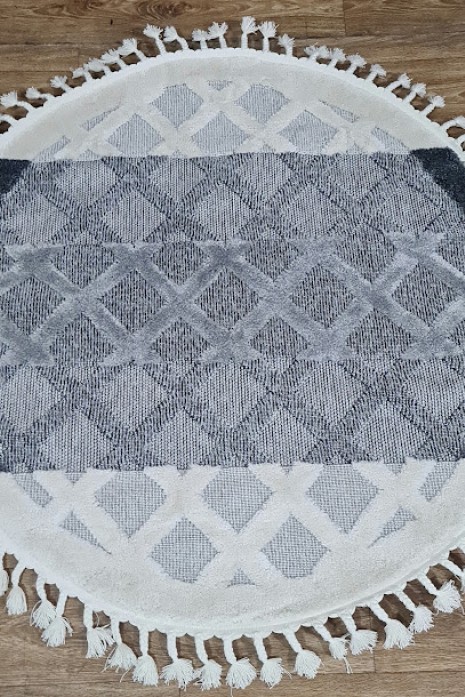 Ковер Gabbana gm67b grey круг