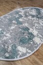 Килим Luxury 05917a turquoise-d.grey овал