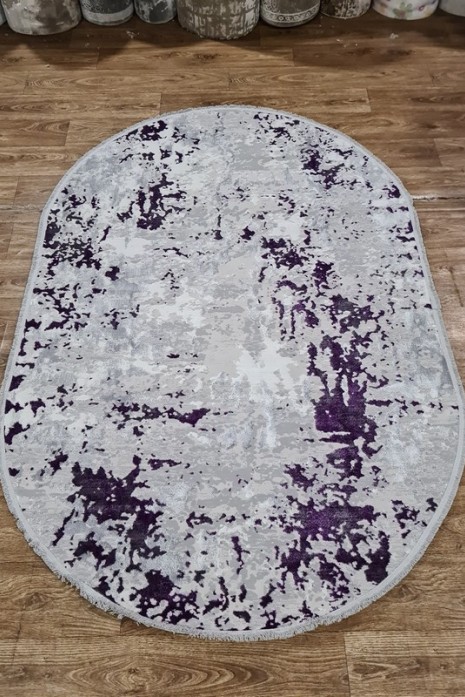 Ковер Moda Collection 8241 lilac-l.grey овал