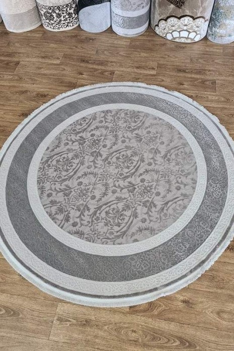 Ковер Tempo 8125 grey-c.poly.d.grey круг