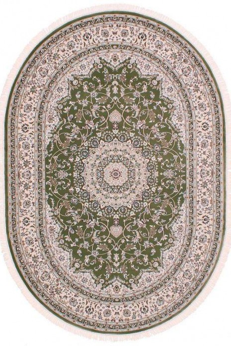Килим Esfehan 4878a green-ivory овал