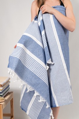 Пляжное полотенце Linen Blue