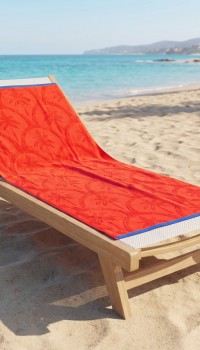Полотенце пляжное махровое Malibu Palm red