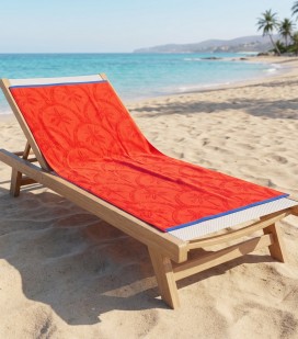 Полотенце пляжное махровое Malibu Palm red