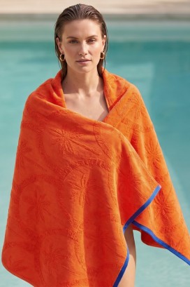 Полотенце пляжное махровое Malibu Palm red