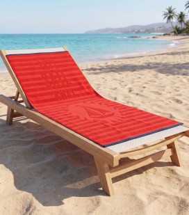 Полотенце пляжное махровое Malibu Sail red