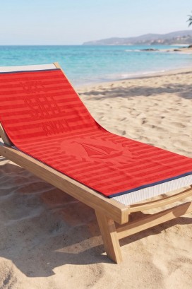 Полотенце пляжное махровое Malibu Sail red