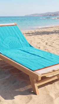 Полотенце пляжное махровое Malibu Shell aqua