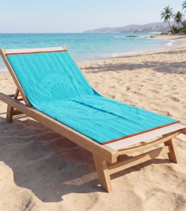 Полотенце пляжное махровое Malibu Shell aqua