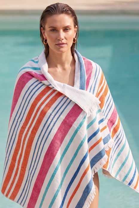 Пляжний махровий рушник Malibu Summer Stripe