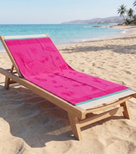 Полотенце пляжное махровое Malibu Dolche Vita fucsia
