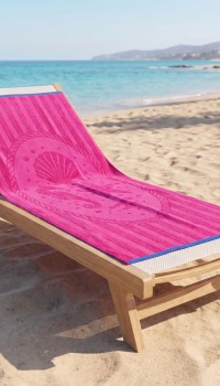 Полотенце пляжное махровое Malibu Shell fucsia