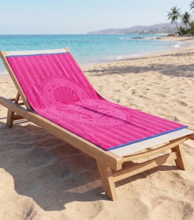 Полотенце пляжное махровое Malibu Shell fucsia