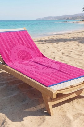 Полотенце пляжное махровое Malibu Shell fucsia