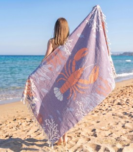Муслиновое пляжное полотенце Marine Lobster Муслиновое пляжное полотенце Marine Lobster
