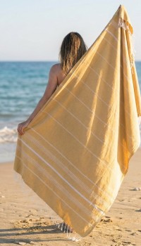 Пляжное полотенце Peshtemal Beach Pool Spa Mustard Yellow