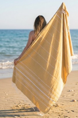 Пляжное полотенце Peshtemal Beach Pool Spa Mustard Yellow
