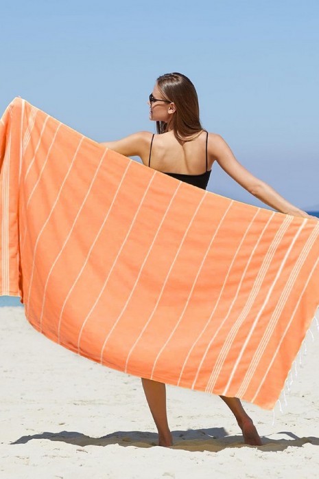 Пляжное полотенце 100х180 см Peshtemal Beach Pool Spa Orange