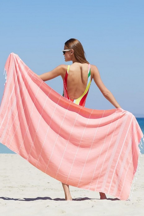 Пляжний рушник 100х180 см Peshtemal Beach Pool Spa Peach Пляжний рушник 100х180 см Peshtemal Beach Pool Spa Peach