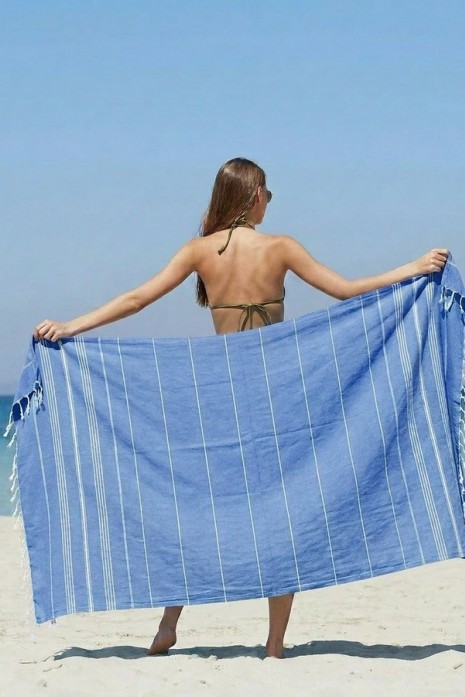 Пляжное полотенце Peshtemal Beach Pool Spa Blue Пляжное полотенце Peshtemal Beach Pool Spa Blue
