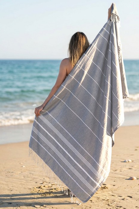 Полотенце для пляжа Peshtemal Beach Pool Spa Grey Полотенце для пляжа Peshtemal Beach Pool Spa Grey