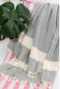 Полотенце для пляжа Peshtemal Elmas Grey-Cream