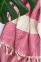 Пляжное Полотенце Peshtemal Elmas Fuchsia-Cream