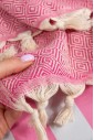 Пляжное Полотенце Peshtemal Elmas Fuchsia-Cream