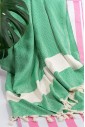 Пляжное полотенце Peshtemal Elmas Green-Cream