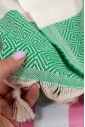Пляжное полотенце Peshtemal Elmas Green-Cream