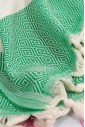 Пляжное полотенце Peshtemal Elmas Green-Cream