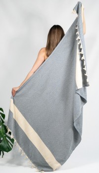 Пляжное полотенце Peshtemal Elmas Grey-Blue