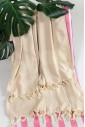 Турецкое пляжное полотенце Peshtemal Elmas Beige-Cream