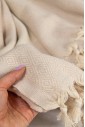 Турецкое пляжное полотенце Peshtemal Elmas Beige-Cream