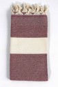 Большое пляжное полотенце Peshtemal Elmas Burgundy-Cream