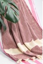 Большое пляжное полотенце Peshtemal Elmas Burgundy-Cream