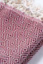 Пляжное Полотенце Peshtemal Elmas Burgundy-White