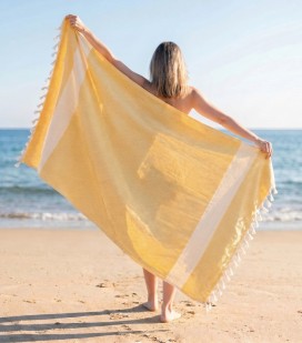 Пляжное полотенце Peshtemal Elmas Yellow Пляжное полотенце Peshtemal Elmas Yellow