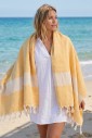 Турецкое пляжное полотенце Peshtemal Elmas Yellow