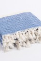 Полотенце для пляжа Peshtemal Elmas D.Blue-Cream