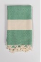 Пляжное полотенце Peshtemal Elmas Green-Cream