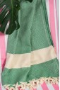 Пляжное полотенце Peshtemal Elmas Green-Cream