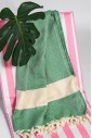 Пляжное полотенце Peshtemal Elmas Green-Cream