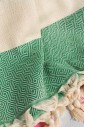 Пляжное полотенце Peshtemal Elmas Green-Cream