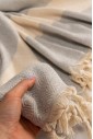 Полотенце подстилка для пляжа Peshtemal Elmas L.Grey-Cream