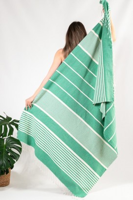 Пляжное полотенце Peshtemal Stripe Green Пляжное полотенце Peshtemal Stripe Green
