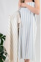 Пляжное полотенце Peshtemal Stripe Beige-L.Grey