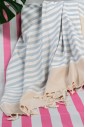 Пляжное полотенце Peshtemal Stripe Beige-L.Grey