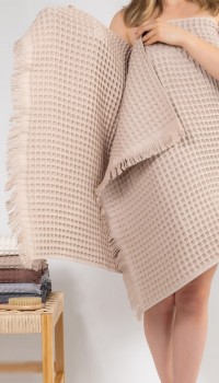Набор вафельных полотенец Waffle Spa Towel Beige