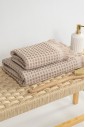 Полотенеца вафельные для ванной бани пляжа Waffle Spa Towel Beige